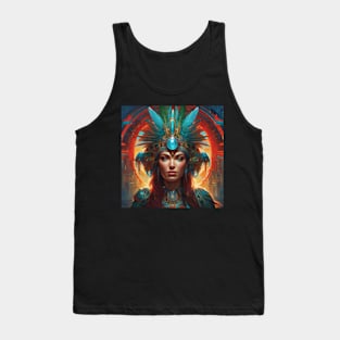 a portrait of a mayan quetzalcoatl goddess Tank Top